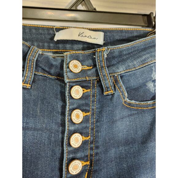 Womens Kancan Button Fly Skinny Stretch Jeans sz 1 - Picture 2 of 4